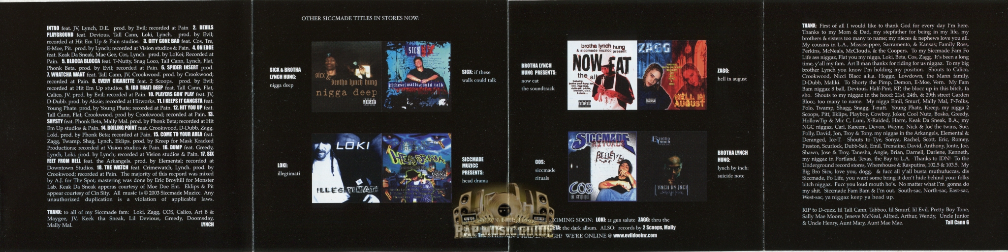 Brotha Lynch Hung & Tall Cann G Present Uthanizm CD Rap Music Guide